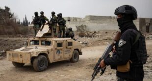 قوات أثناء حملة أمنية بحثاً عن خلايا داعش في الرقة