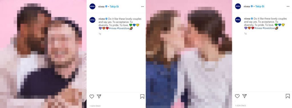 Eşcinsel sapkınlığa bir destek de Nivea’dan