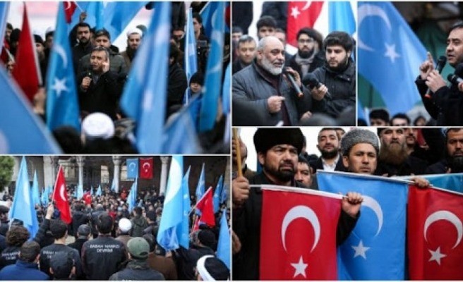 istanbul da yasayan uygur turkleri cin i protesto etti h473551 129ca