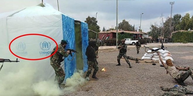 Esed rejiminin 'tedarikçisi': BM çadırları askeri tatbikatta kullanıldı