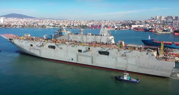 Türkiye'nin en büyük savaş gemisi fabrika kabul testini geçti