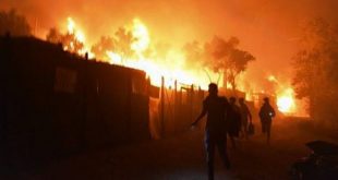 Rohingya mülteci kampında yangın!