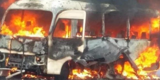 Rejim otobüsüne bombalı saldırı