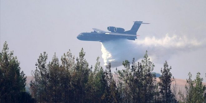 Yangın söndürme uçağı düştü