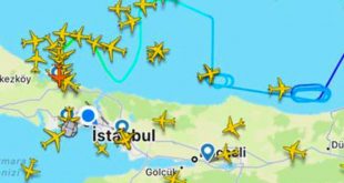 İstanbul'da yoğun hava trafiği