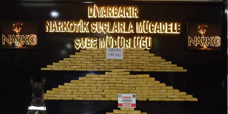 Diyarbakır’da 140 kilogram eroin ele geçirildi