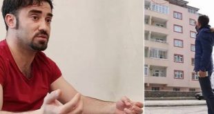 6'ncı kattan düşen çocuğu bacağı ile kurtardı