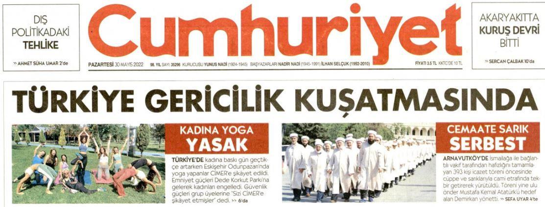 Malum gazete Ayasofya'daki icazet töreninden rahatsız oldu Malum gazete Ayasofya'daki icazet töreninden rahatsız oldu