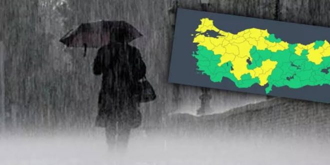 42 il için ‘sarı’ ve ‘turuncu’ kodlu uyarı