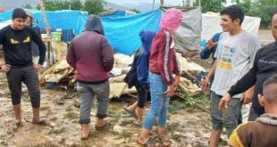 Bursa'da mevsimlik işçilerin çadır kenti su altında kaldı