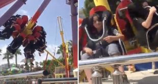 Lunaparkta korku dolu anlar! Eğlence aleti yerinden koptu