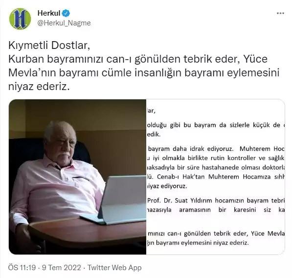 Fettullah Gülen bayramı hastanede geçiriyor