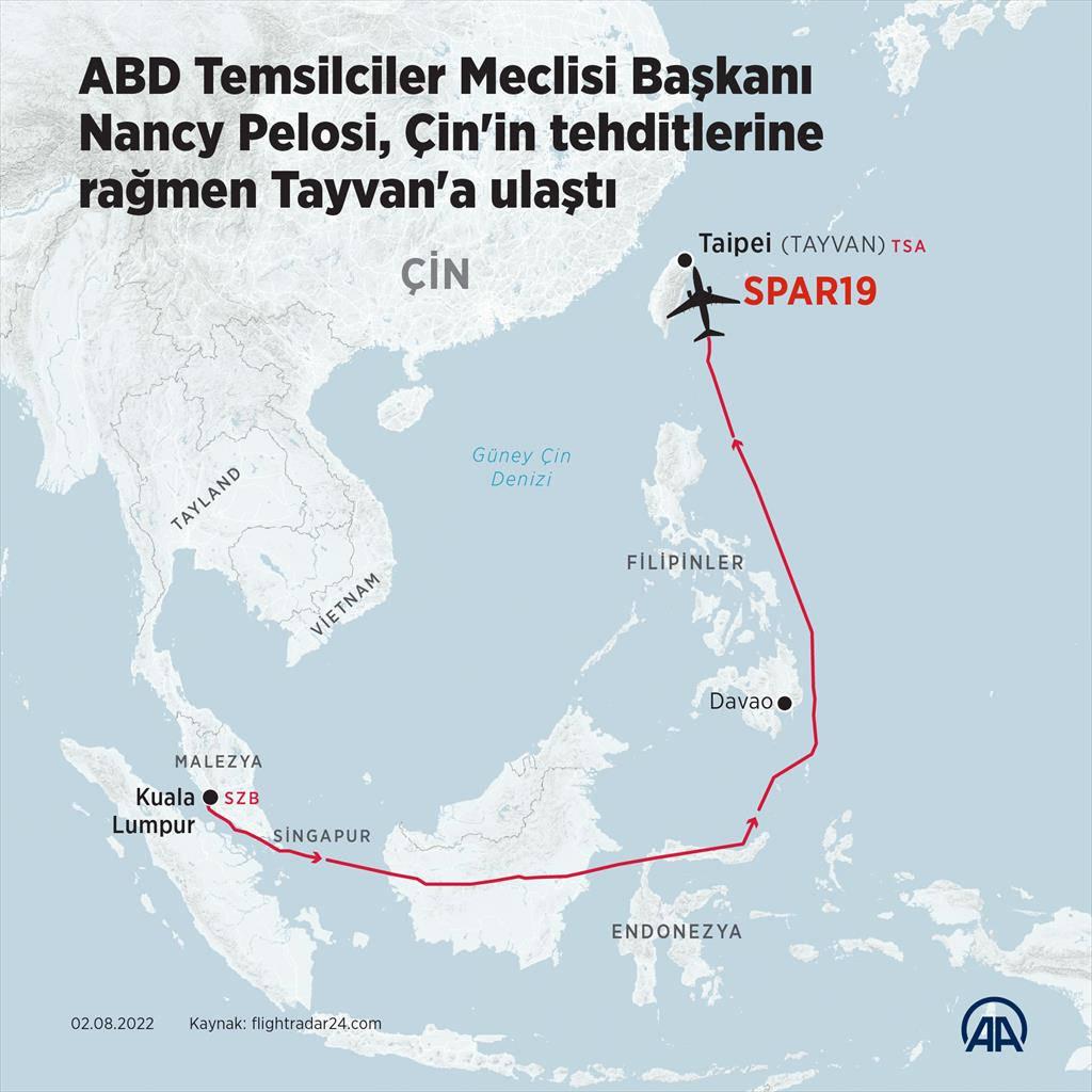 Pelosi'nin uçağı indi, savaş uçakları havalandı!