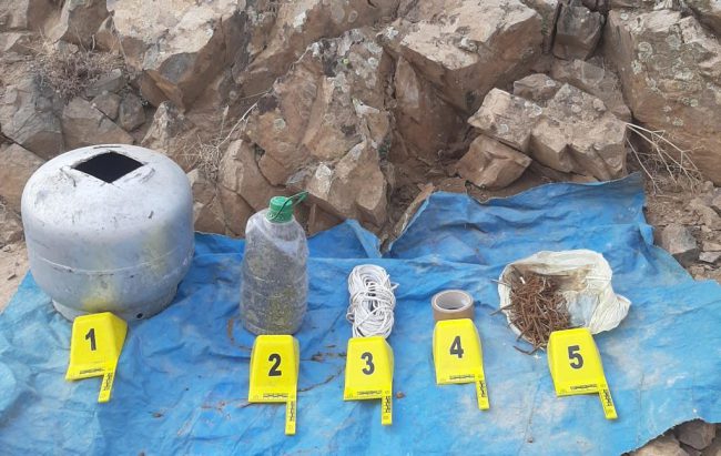 Terör örgütünün mühimmatları ele geçirildi