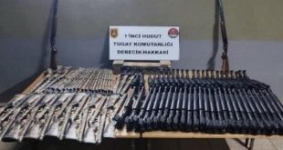 Hudut hattında mühimmat ve uyuşturucu ele geçirildi