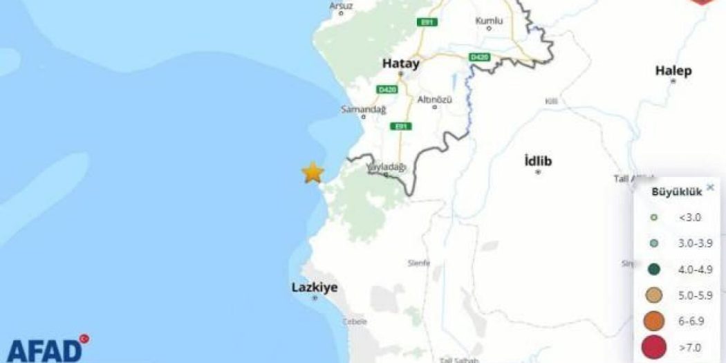 Akdeniz’de 4.4 şiddetinde deprem meydana geldi