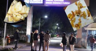 KYK yurdunda 'zehirleniyoruz' diyerek öğrenciler eylem yaptı