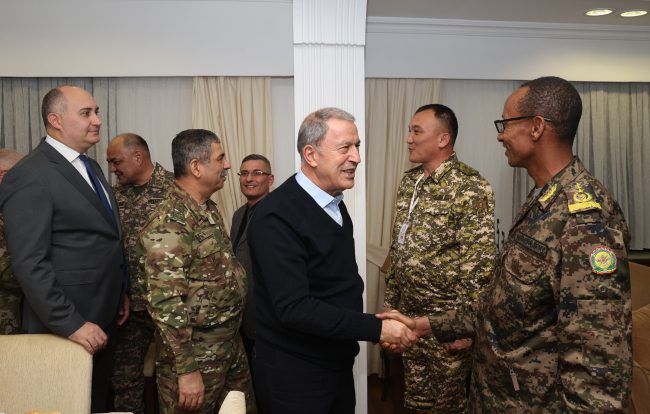 Bakan Akar, Azerbaycan ve Gürcistan Savunma Bakanları ile bir araya geldi