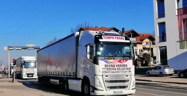 Bosna Hersek'ten yeni yardım tırları deprem bölgesine gönderildi