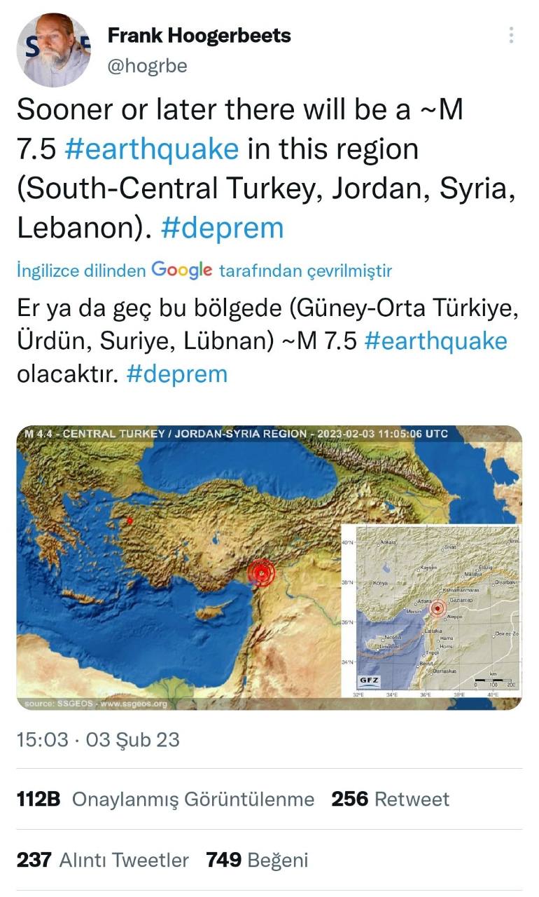 Depremi şiddetine kadar önceden haber verdi