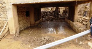 Sulama göletin patlaması sonucu köy sular altında kaldı