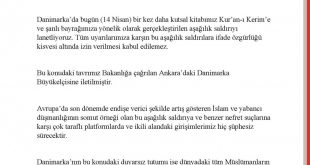 Dışişleri'nden provokasyon merkezine dönüşen Danimarka'ya tepki