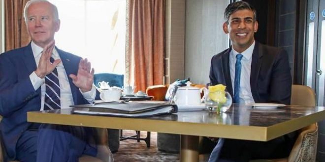 İngiltere Başbakanı Sunak ile Joe Biden bir araya geldi