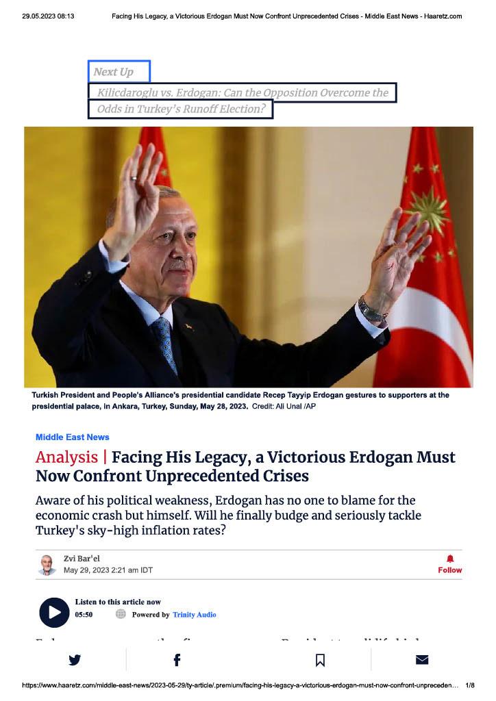 Haaretz seçim sonucunu hazmedemedi: 5 yıl daha bekleyeceğiz