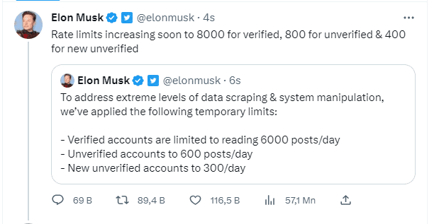 Elon Musk'tan Twitter kullanıcılarını kızdıracak sınırlama!