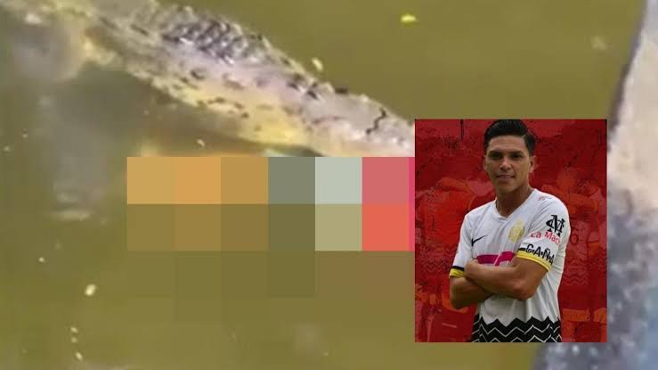 Nehre giren futbolcu timsaha yem oldu!