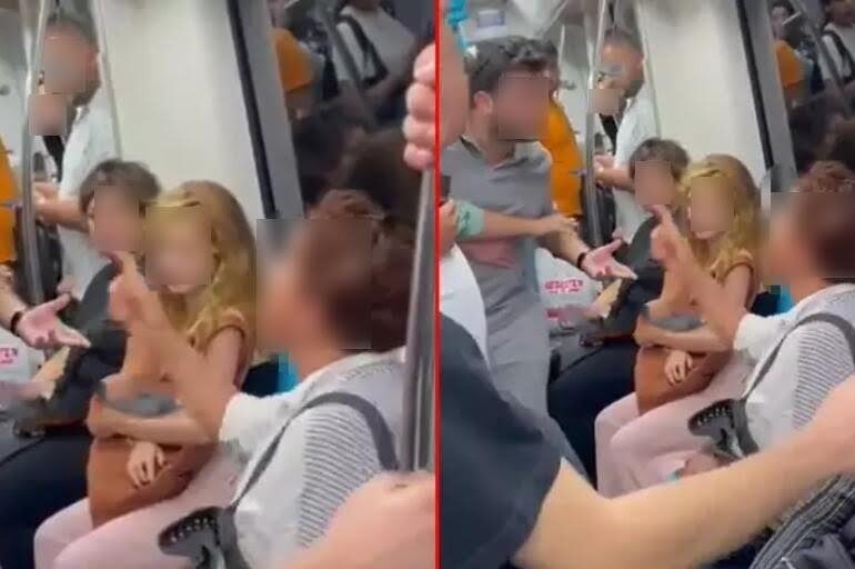 Başörtüsüne el uzatan ahlaksız kadına haddi bildirildi!