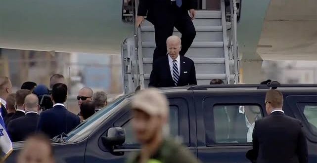 Bunak Biden İsrail'de! Hamas'ı suçladı, İsrail'i aklamaya kalktı