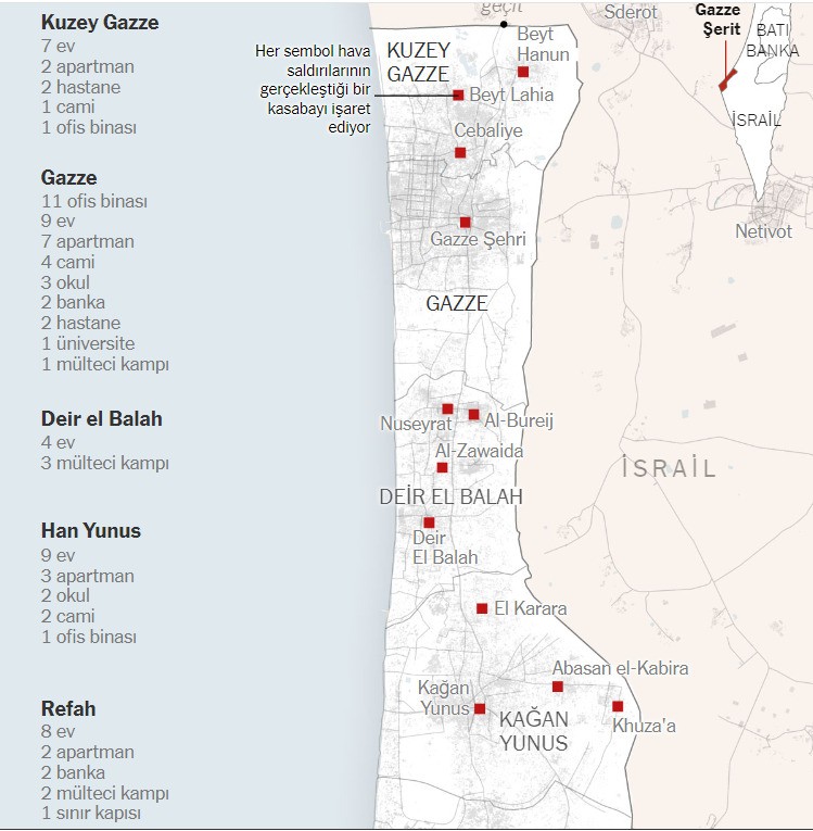 Gazze: Haritalar ve uydu görüntüleri ile bölgede son durum