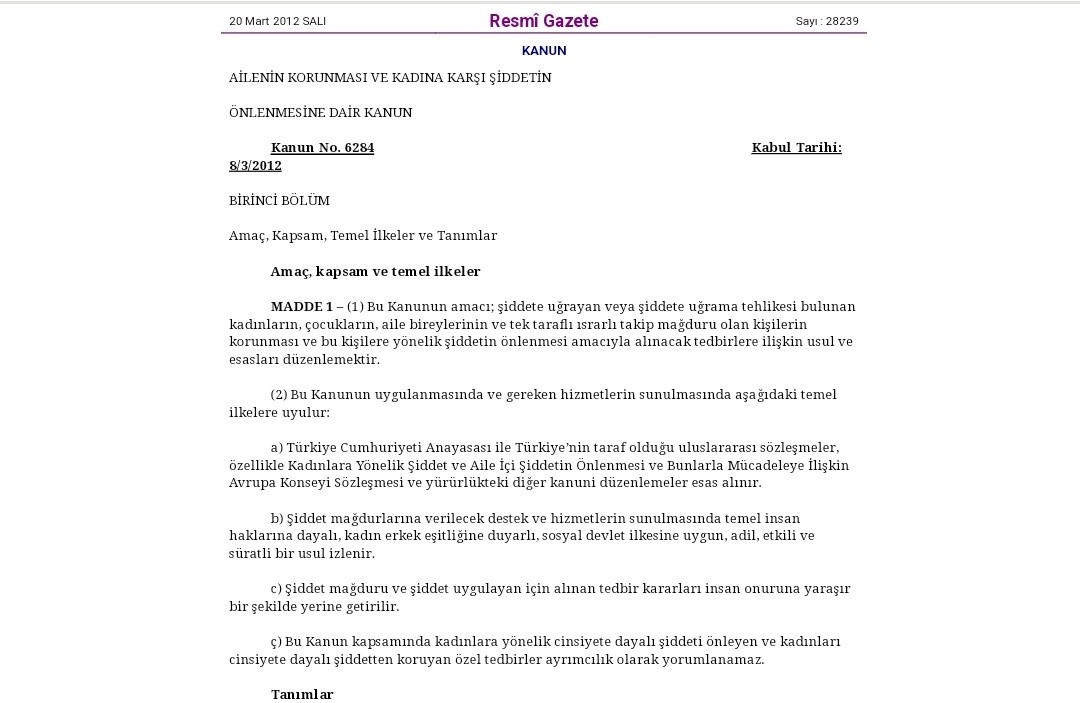 6284 yasası değişmedi; esas olan kadınlar, belge değil!