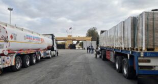 AA 20251019 39456044 39456043 NEW AID TRUCKS REACH GAZA FOLLOWING THE CEASEFIRE 1 1