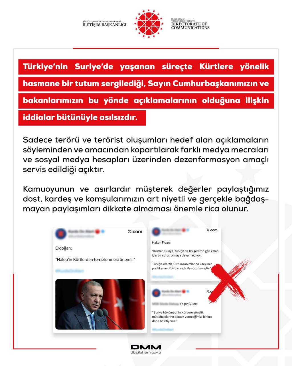 İletişim başkanlığı açıklaması İletişim başkanlığı açıklaması