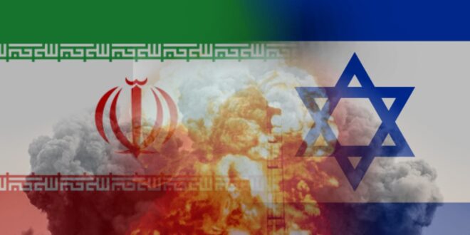 Confrontation,Between,Israel,And,Iran.,Israeli,And,Iranian,Flags,With
